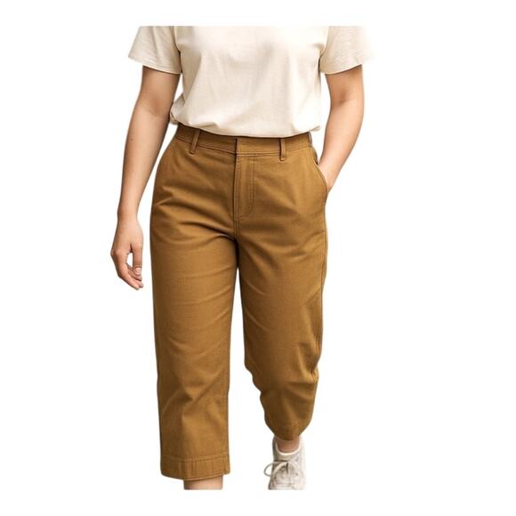 J. Jill Genuine Fit Sandlewood Capri Pants Size 8 NWT - Picture 1 of 15